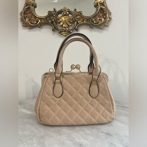 Beige Quilted Handbag